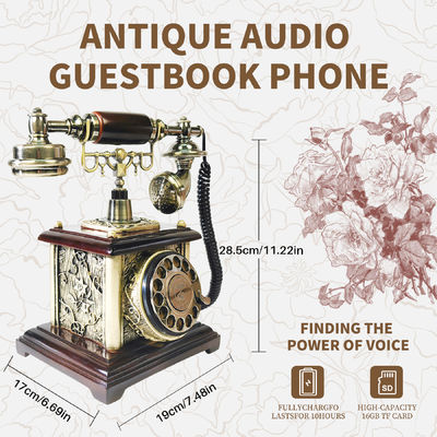 Vintage Retro Style Video Guest Book Ślub Ładowanie telefonu Nagrywanie na ślub