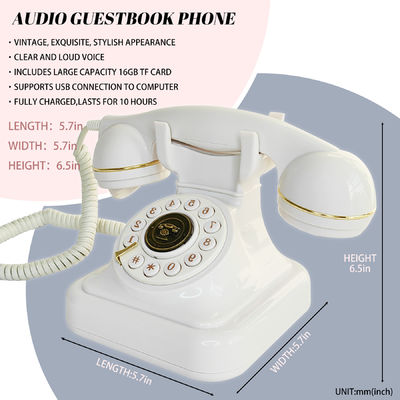 32GB Telefon Książka gości Przechwytywanie wiadomości głosowych i wspomnień od gości na weselach, imprezach i wydarzeniach specjalnych