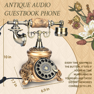 Klasyczny ślub Telefon Książka gościnna Retro Rzemiosło Audio Ślub Książka gościnna dla par