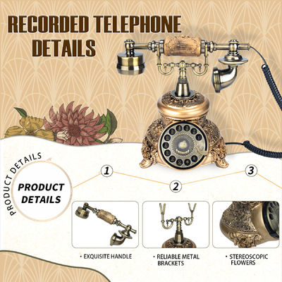 Klasyczny ślub Telefon Książka gościnna Retro Rzemiosło Audio Ślub Książka gościnna dla par