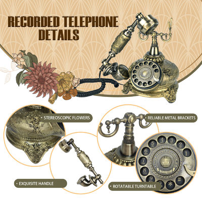Brązowy telefon gościnny antyczny audio telefon gościnny telefon do spowiedzi