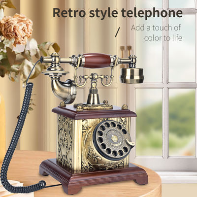 Brązowy Vintage Gościnnie Telefon Listy głosowej Ślubne Gościnnie W stylu europejskim Plastikowy budynek