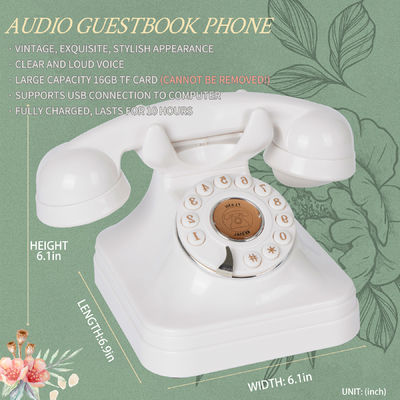 OEM Goście Wiadomości Wiadomości audio Książka gościnna 10 godzin stary telefon Ślub Książka gościnna