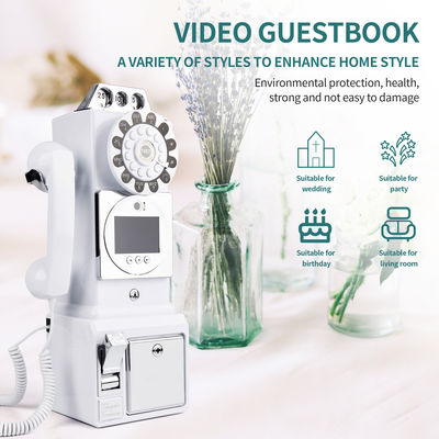 Zindywidualizowany Retro Wedding Audio Video Guestbook ABS Plastic Banquet Party Gość Błogosławieństwo Sign-In Book