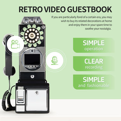 Zindywidualizowany Retro Wedding Audio Video Guestbook ABS Plastic Banquet Party Gość Błogosławieństwo Sign-In Book