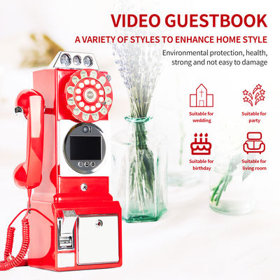 Zindywidualizowany Retro Wedding Audio Video Guestbook ABS Plastic Banquet Party Gość Błogosławieństwo Sign-In Book