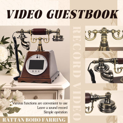 Zindywidualizowany Retro Wedding Audio Video Guestbook ABS Plastic Banquet Party Gość Błogosławieństwo Sign-In Book