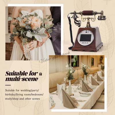Zindywidualizowany Retro Wedding Audio Video Guestbook ABS Plastic Banquet Party Gość Błogosławieństwo Sign-In Book