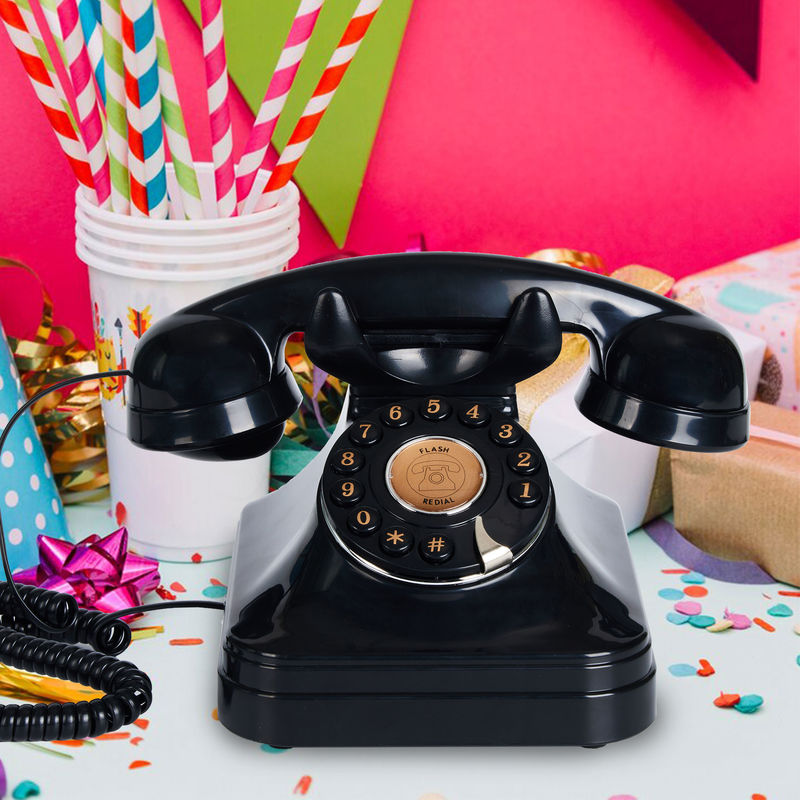 Śluby Uroczystości Telefon Książka gości Jasny dźwięk Vintage Telefon Rejestrator głosu Design przycisku